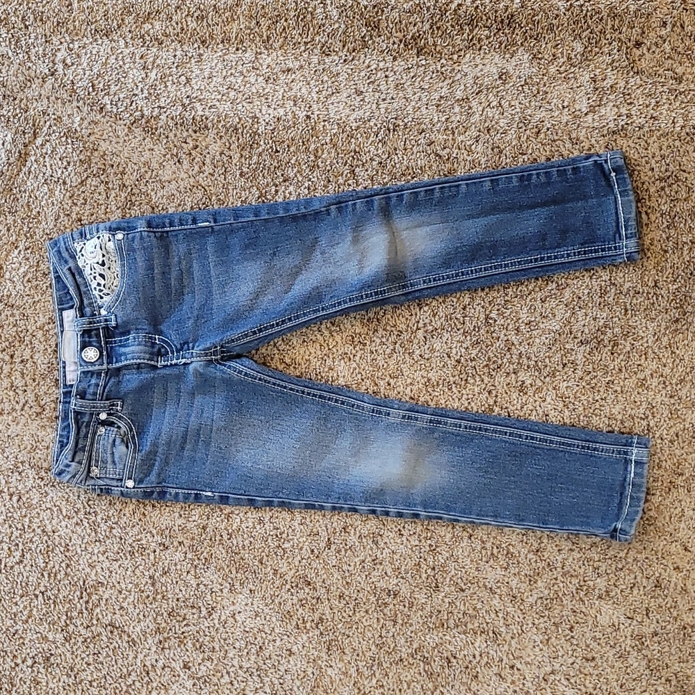 Girls jeans with lace